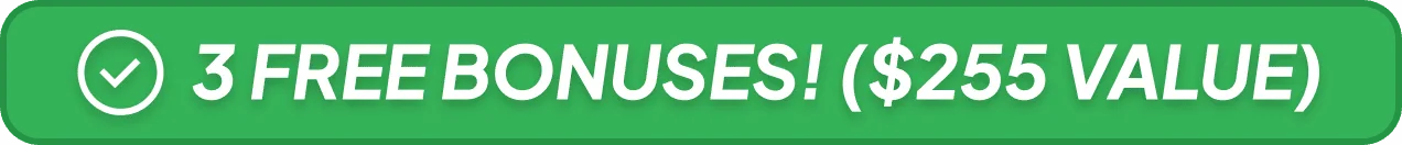 Vendor banner: 3 free bonuses, stated value $255
